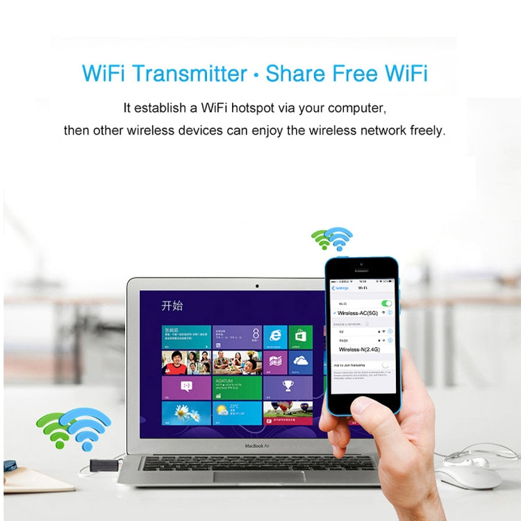 AC600Mbps 2.4GHz & 5GHz Dual Band USB 2.0 WiFi Free Drive Adapter External Network Card, AC600Mbps AC600Mbps 2.4GHz & 5GHz Dual Band USB 2.0 WiFi Free Drive Adapter External Network Card, AC600Mbps